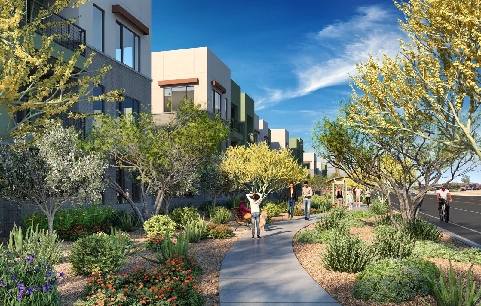 Vista Ridge_Exterior Grounds-Walking Path Rendering